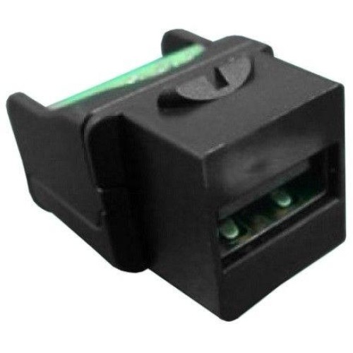 Вставка KJ1-USB-A2-SCRW-BK формата Keystone Jack USB 2.0 (Type A) под винт ROHS черн. Hyperline 2512