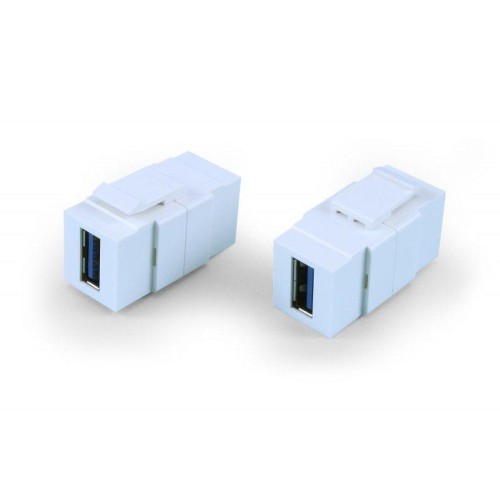 Вставка KJ1-USB-A3-WH формата Keystone Jack с прох. адапт. USB 3.0 (Type A) ROHS бел. Hyperline 2471