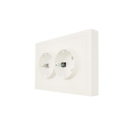 Розетка 2-мест. с/з СП ZIMA IP20 16А ПБТ безвинт. зажим слон. кость LEZARD 704-9000-127BQC