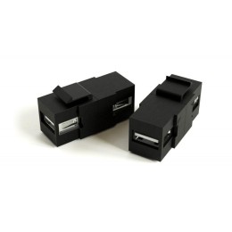 Вставка KJ1-USB-A2-BK формата Keystone Jack с прох. адапт. USB 2.0 (Type A) ROHS черн. Hyperline 251