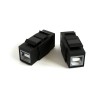 Вставка KJ1-USB-B2-BK формата Keystone Jack с прох. адапт. USB 2.0 (Type B) ROHS черн. Hyperline 251