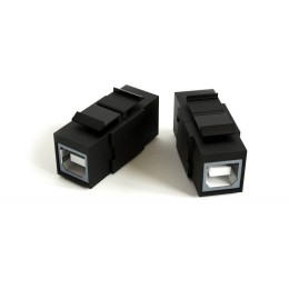 Вставка KJ1-USB-B2-BK формата Keystone Jack с прох. адапт. USB 2.0 (Type B) ROHS черн. Hyperline 251