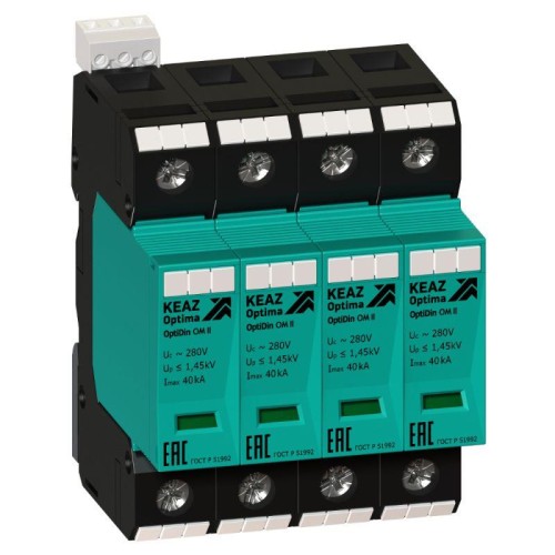 Ограничитель импульсных перенапряжений (УЗИП) OptiDin OM II 4 280/40/R КЭАЗ 114301