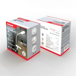 Светильник светодиодный настольный Click 4Вт 4000К диммируемый 3 ступени заряжаемый (автономный режи