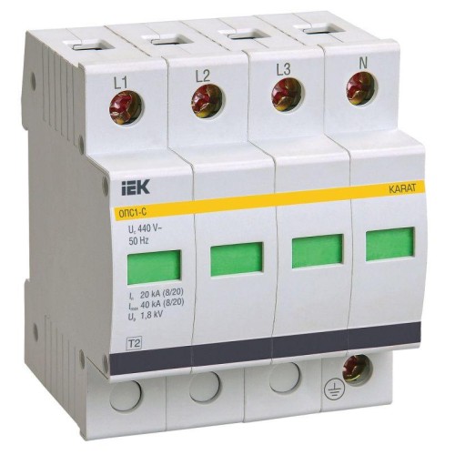 Ограничитель перенапряжения ОПС1-C 4P KARAT IEK MOP20-4-C