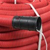 Труба гофрированная двустенная ПНД гибкая d63мм с протяжкой SN13 красн. (уп.50м) PROxima EKF tg2st-6