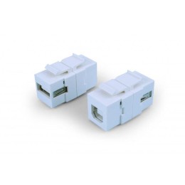 Вставка KJ1-USB-A-B2-WH формата Keystone Jack с прох. адапт. USB 2.0 (Type A-B) ROHS бел. Hyperline
