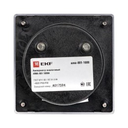 Амперметр аналоговый AM-A801 на панель 80х80 кругл. вырез 1000А трансф. подкл. EKF am-a801-1000/ama-