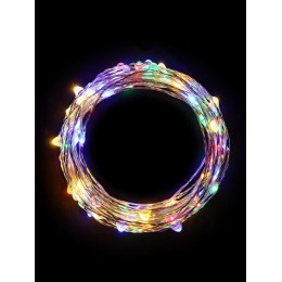 Гирлянда светодиодная "Разноцветные нити" 10м 100LED в виде капель 220В Космос KOCNL-EL150