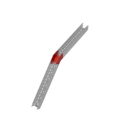 Угол для лотка вертикальный внешний 45град. 100х100 сталь 1мм "ПЛЮС" VLplus45-100-100 HD КМ PL1477