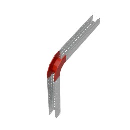 Угол для лотка вертикальный внешний 90град. 100х100 сталь 1мм "ПЛЮС" VLplus90-100-100 КМ PL0528