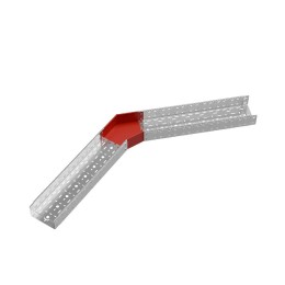 Угол для лотка горизонтальный 45град. 200х100 сталь 1мм "ПЛЮС" GLplus45-100-200 HD КМ PL1391