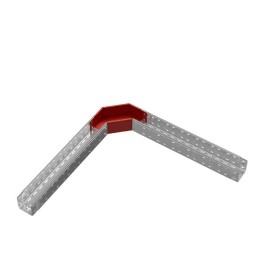 Угол для лотка горизонтальный 90град. 100х100 сталь 1мм "ПЛЮС" GLplus90-100-100 HD КМ PL1367