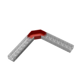 Угол для лотка горизонтальный 90град. 150х100 сталь 1мм "ПЛЮС" GLplus90-100-150 HD КМ PL1368