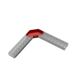 Угол для лотка горизонтальный 90град. 200х100 сталь 1мм "ПЛЮС" GLplus90-100-200 HD КМ PL1369