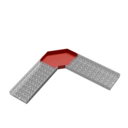 Угол для лотка горизонтальный 90град. 400х100 сталь 1мм "ПЛЮС" GLplus90-100-400 КМ PL0444