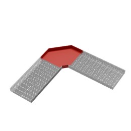 Угол для лотка горизонтальный 90град. 600х100 сталь 1.2мм "ПЛЮС" GLplus90-100-600 КМ PL0446