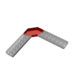 Угол для лотка горизонтальный 90град. 200х80 сталь 1мм "ПЛЮС" GLplus90-80-200 HD КМ PL1362