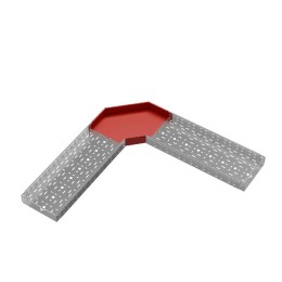 Угол для лотка горизонтальный 90град. 300х80 сталь 1мм "ПЛЮС" GLplus90-80-300 HD КМ PL1363