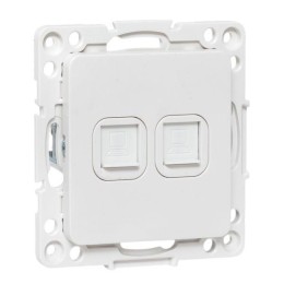 Розетка компьютерная 2-м Стокгольм RJ-45 механизм бел. EKF EYK02-035-10