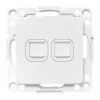 Розетка компьютерная 2-м Стокгольм RJ-45 механизм бел. EKF EYK02-035-10