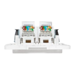 Розетка компьютерная 2-м Стокгольм RJ-45 механизм бел. EKF EYK02-035-10