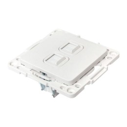 Розетка компьютерная 2-м Стокгольм RJ-45 механизм бел. EKF EYK02-035-10