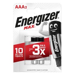 Элемент питания алкалиновый AAA/LR03/286 Max BL2 (блист.2шт) Energizer E300157203
