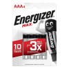 Элемент питания алкалиновый AAA/LR03/286 Max BL4 (блист.4шт) Energizer E300157304
