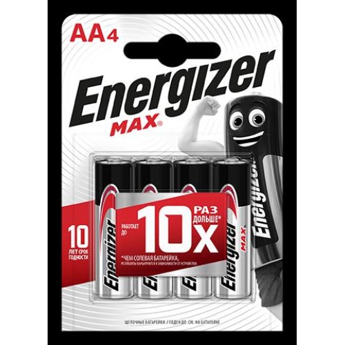 Элемент питания алкалиновый AA/LR6/316 Max BL4 (блист.4шт) Energizer E300157104