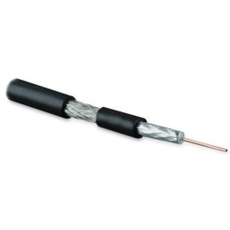Кабель коаксиальный COAX-RG59-500 RG-59 75Ом жил. - 20 AWG PVC общ. d6.0мм черн. (уп.500м) Hyperline