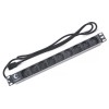 Блок розеток 9-м PDU-9P-2IEC 10А горизонт. евростандарт для 19дюйм шкафов без выкл. вилка IEC 320 C1