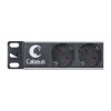 Блок розеток 9-м PDU-9P-2IEC 10А горизонт. евростандарт для 19дюйм шкафов без выкл. вилка IEC 320 C1