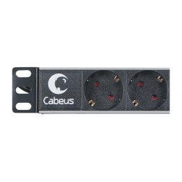 Блок розеток 9-м PDU-9P-2IEC 10А горизонт. евростандарт для 19дюйм шкафов без выкл. вилка IEC 320 C1