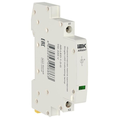 Лампа индикаторная одинарная LED 110-220В DC зел. ARMAT IEK AR-LED-1-3-G
