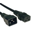 Кабель питания PWC-IEC19-IEC20-0.5-BK IEC 320 C19 -IEC 320 C20 (3х1.5) 16А прямая вилка 0.5м Hyperli