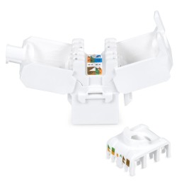 Вставка Keystone Jack RJ45 (8P8C) кат.5E KJ-RJ45-Cat.5e-180-Toolless 180град. без инструмента Toolle