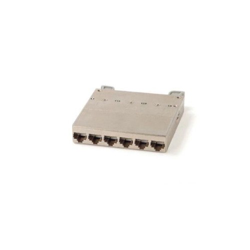 Кассета PPTR-CSS-1-6хRJ45-C6-SH-STL (для медн. претерм. решений) 6 экран. портов RJ45 кат. 6 Hyperli