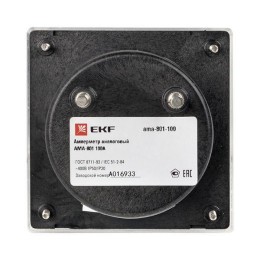 Амперметр аналоговый AM-A801 на панель 80х80 кругл. вырез 100А трансф. подкл. EKF am-a801-100/ama-80