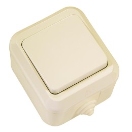 Выключатель проходной IP44 крем. Makel 18205