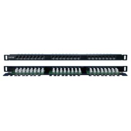 Патч-панель 19дюйм 0.5U кат.5E 24 порта RJ45 Dual IDC PPHD-19-24-8P8C-C5E-110D высок. плотности Hype