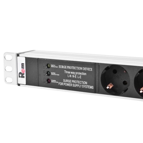 Блок распределения питания Rem-16 R-16-25S-FI-1820-3 25хSchuko 16А базов. вертикал. Schuko Rem 12544