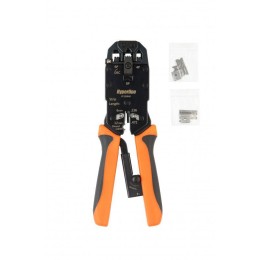 Инструмент HT-2008AR обжимной для RJ45 RJ12 RJ11 (8P8C 6P6C 4P4C) проф. с храповым механизмом Hyperl