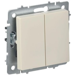 Выключатель перекрестный 2-кл. СП BRITE ВС10-2-3-БрКр 10А механизм беж. IEK BR-V23-0-10-K10