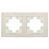 Рамка 2-м Афина фактурная универс. слоновая кость (ivory) Universal A10044-I
