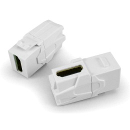 Вставка KJ1-HDMI-AV18-WH формата Keystone Jack с прох. адапт. HDMI (Type A) 90 градусов ROHS бел. Hy
