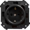 Розетка СП ретро 16А IP20 с заземл. мезанизм черн. Bironi B3-101-23