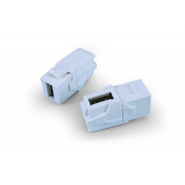 Вставка KJ1-USB-VA2-WH формата Keystone Jack с прох. адапт. USB 2.0 (Type A) 90 градусов ROHS бел. H