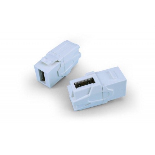 Вставка KJ1-USB-VA2-WH формата Keystone Jack с прох. адапт. USB 2.0 (Type A) 90 градусов ROHS бел. H