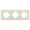 Рамка 3-м Афина фактурная универс. слоновая кость (ivory) Universal A10045-I